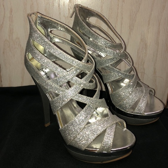 Silver Glitter Heels - Picture 4 of 7